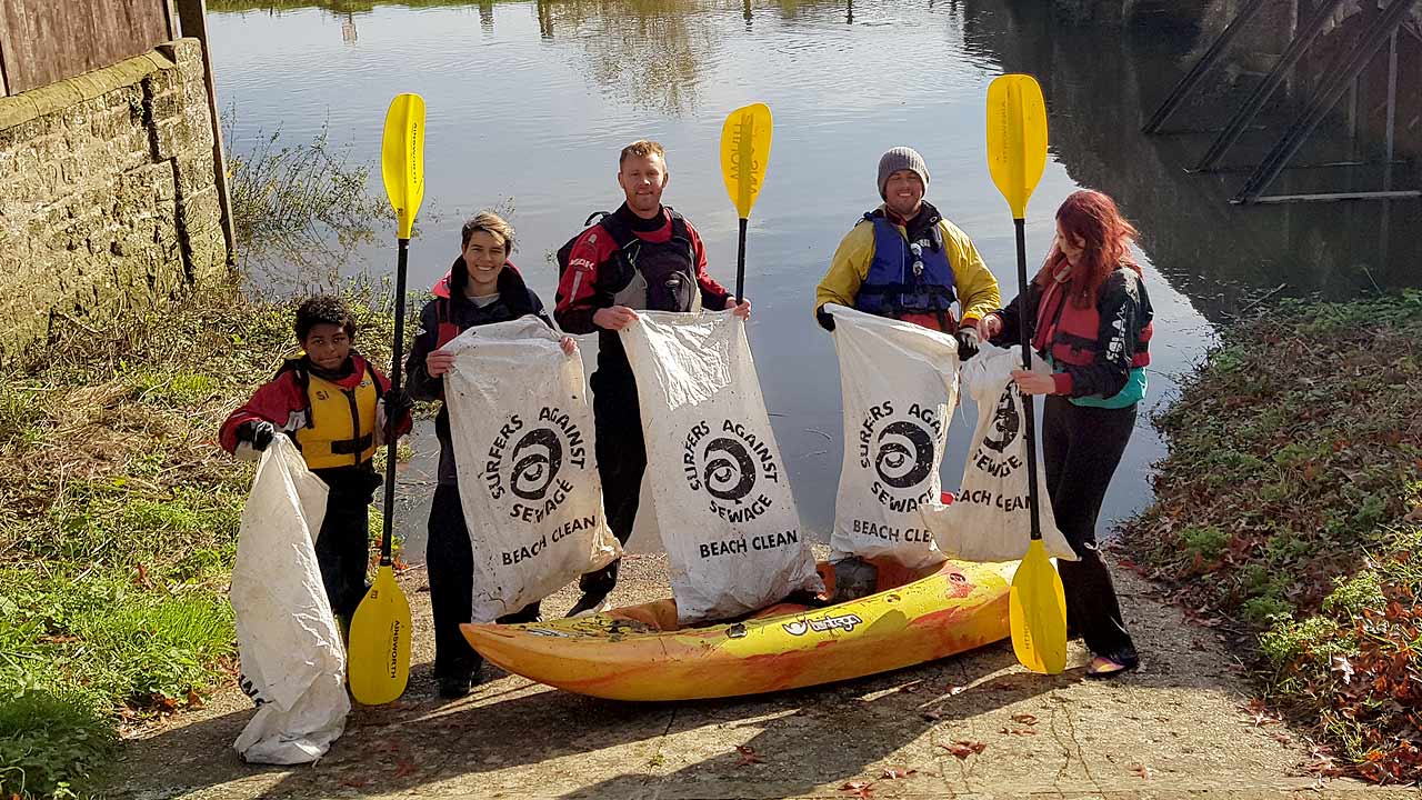 river clean up british canoeing surfers against sewage