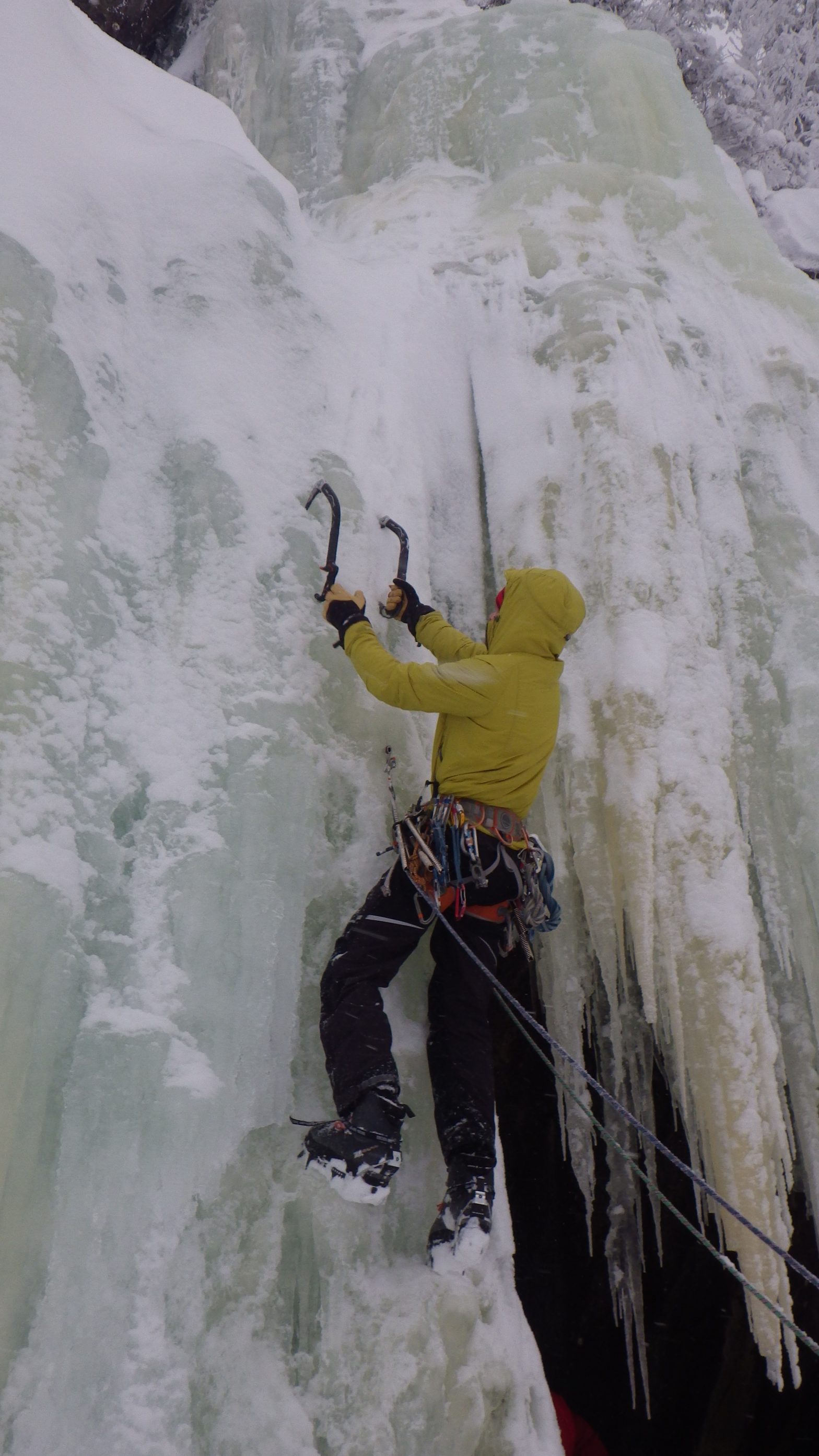 Ice climbing in Rjukan, Norway