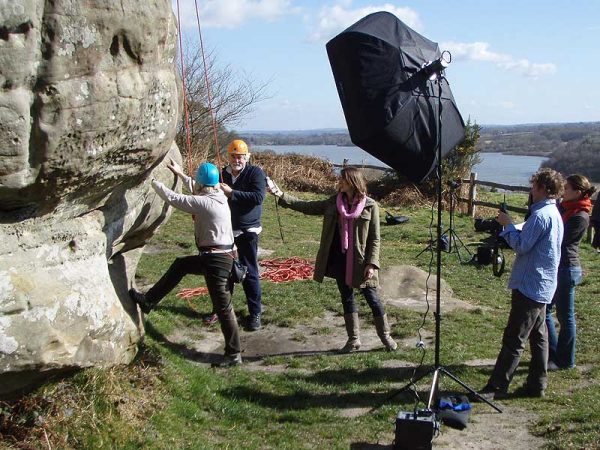 Photoshoot on location at Stone Farm rocks in Sussex