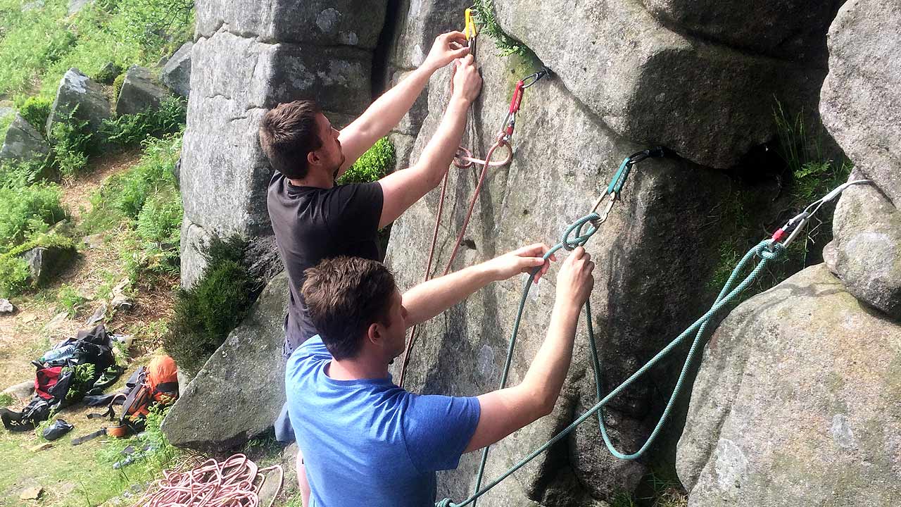 trad lead climbing course day
