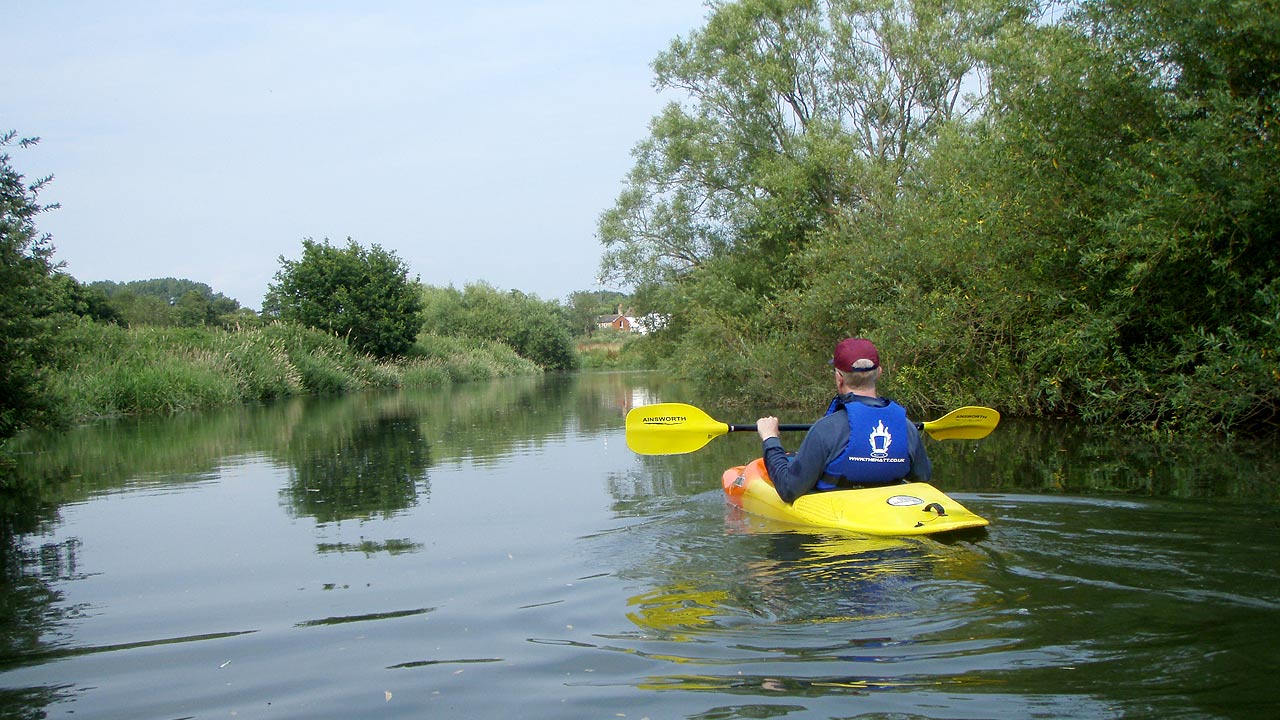 kayaking river arun middle sussex