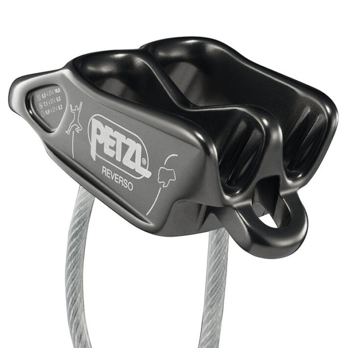 Petzl Reverso belay device in use