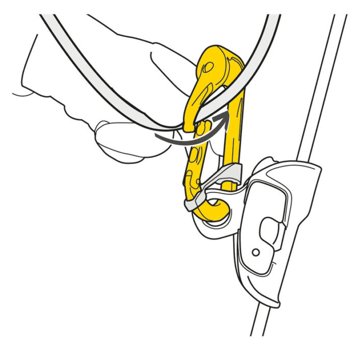 Petzl Rollclip A Gold - in use