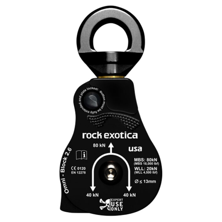 Rock Exotica Omni-Block Swivel Pulleys 2.6 Single Black