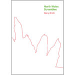 North Wales Scrambles Guidebook White with Red line drawing of rock