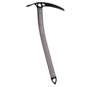 DMM Spire Tech Ice Axe, side on product view, showing the axe in its entirety.