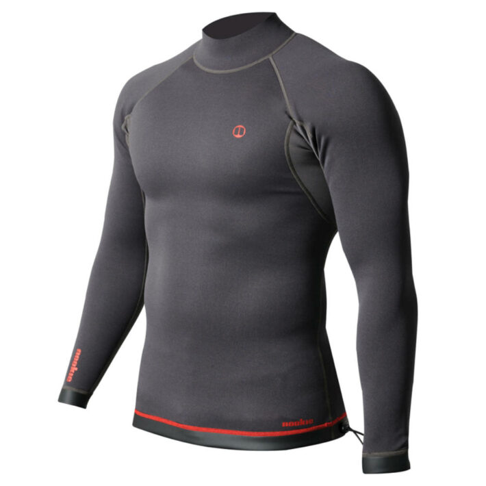 Ti Vest 1mm neoprene wetsuit long sleeve top in grey/red from Nookie