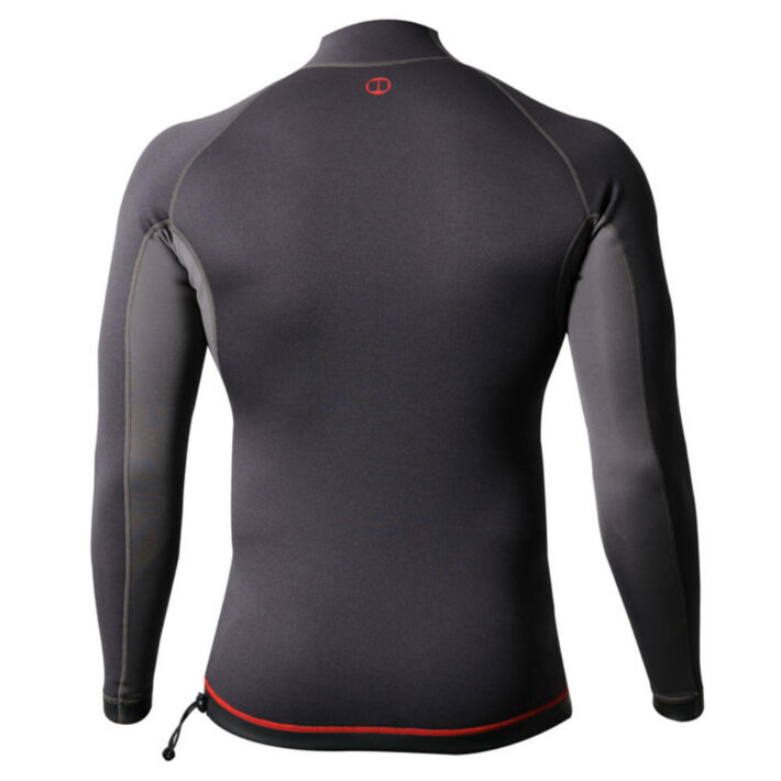 Ti Vest 1mm neoprene wetsuit long sleeve top in grey/red from Nookie