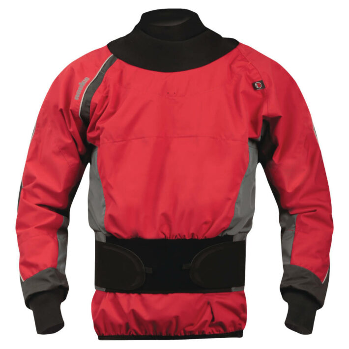 Turbo dry jacket front view in red from Nookie kayaks