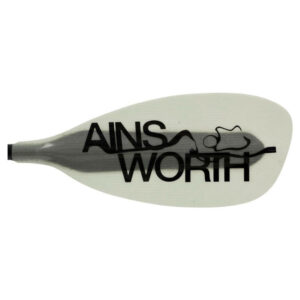 Whitewater river kayak paddle with a fibreglass blade from Ainsworth