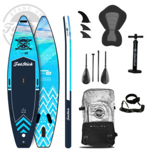 Touring inflatable 12’6 paddle board package from FatStick