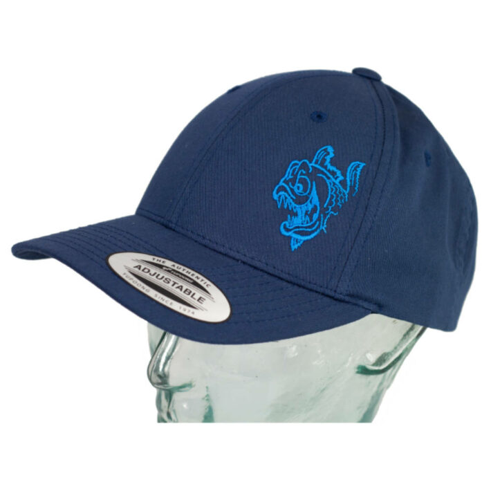 Snapback cap with pyrana fish logo from Pyranha in blue
