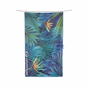 A giant sized tropical printed soft fibre towel from Lifeventure