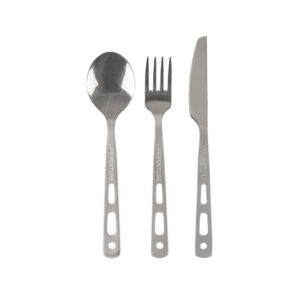 A stainless steell camping cutlery set from Lifeventure