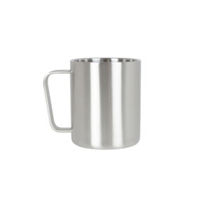 A stainless steel camping mug from Lifeventure