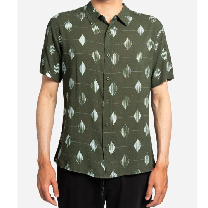 Lost Sumatra Woven Shirt Dark Green