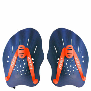 Ergo Swim Hand Paddles, Colour: Blue with Orange and White Detailing, Front Facing Image