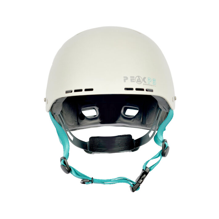 peak freeride helmet white. front image.