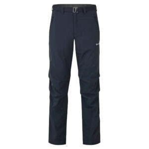 Mens Terra Pants, Eclipse Blue. Shows front of trousers.