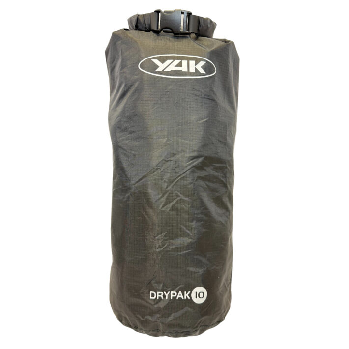 Yak lightweight Dry Bag Set, 10L, showing grey 10L bag face on