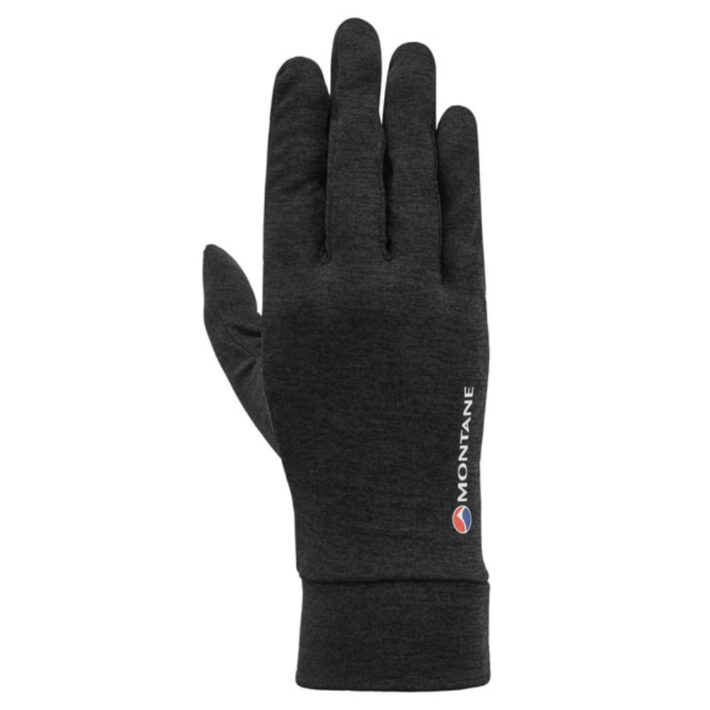 montane mens dart liner gloves, Colour Black, Front facing shot