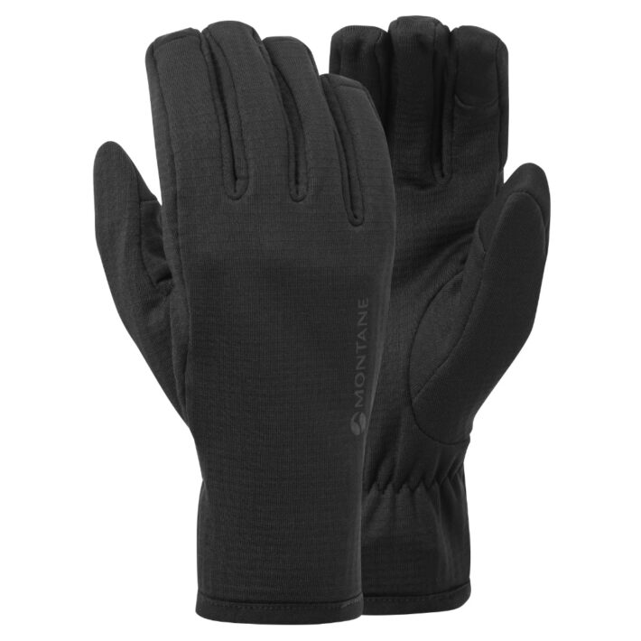 montane mens protium gloves, colour black, front and rear facing shot