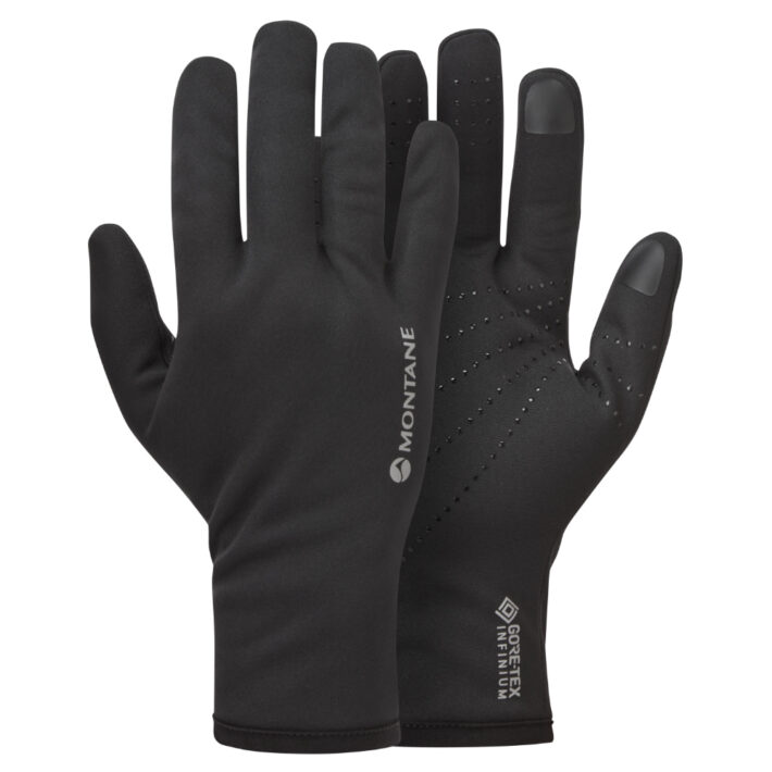 Montane Trail gloves, Colour Black, Front and Back facing image