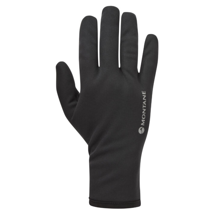 montane trail gloves, Colour: Black, Image showing back hand of gloves