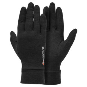 Montane Womens Dart Liner Gloves. Colour Black, Front Facing shot