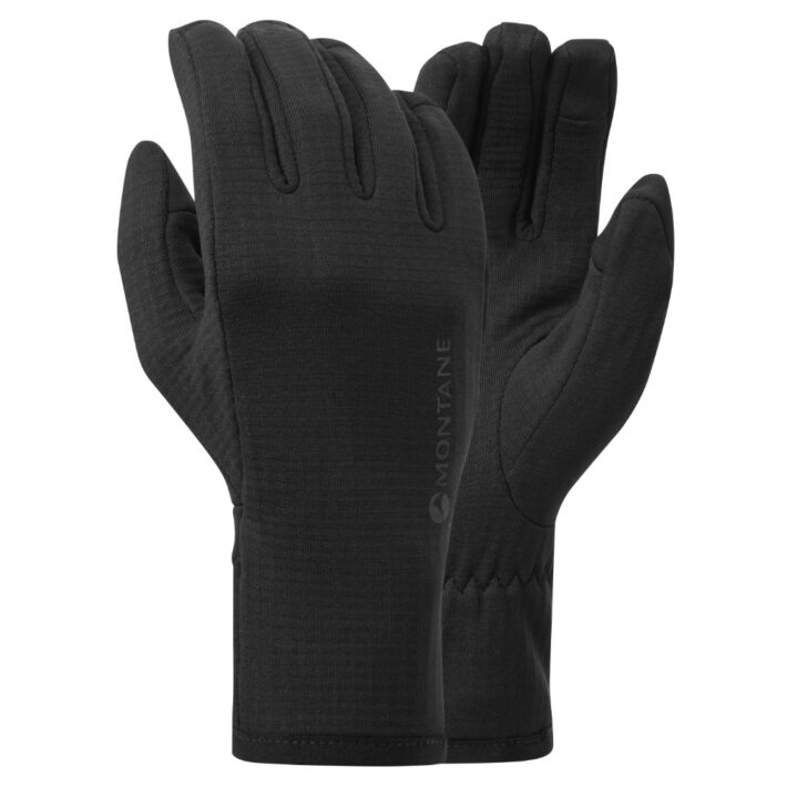 montane womens protium gloves, colour black, front and back facing shot