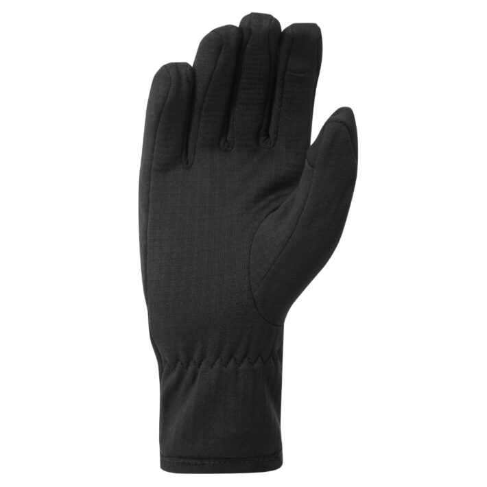 montane womens protium gloves, colour black, palm facing shot