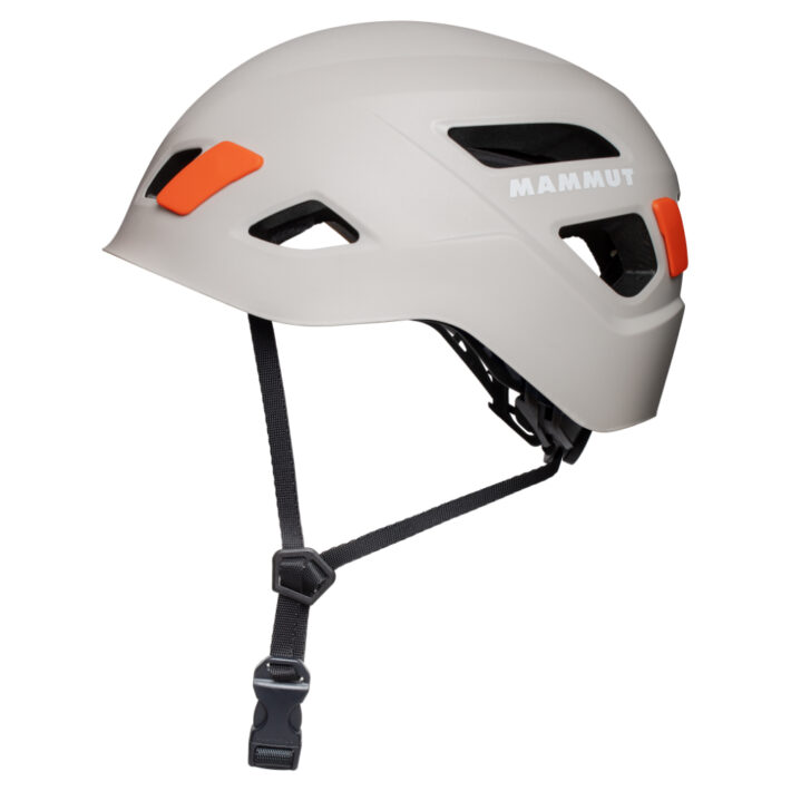 A side perspective photo of the Mammut Skywalker Helmet in gray.