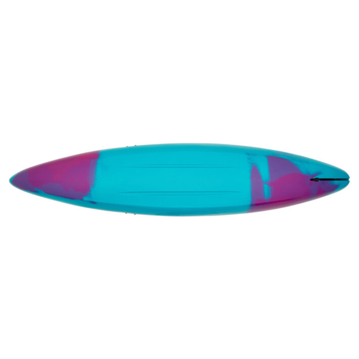 A photo of the Pyranha Fusion II Kayak in Cotinga Blue showing the hull